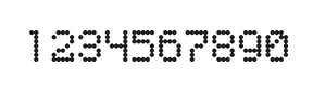 5×7数字点阵字体 ddN57AA0054