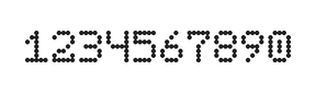 5×7数字点阵字体 ddN57AA0055