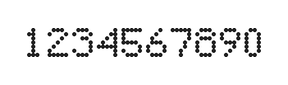 5×7数字点阵字体 ddN57AA0058