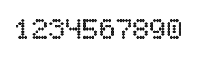 5×7数字点阵字体 ddN57AA0064