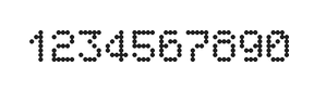 5×7数字点阵字体 ddN57AA0069