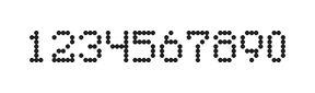 5×7数字点阵字体 ddN57AA0071
