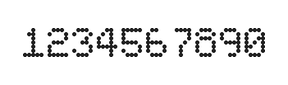 5×7数字点阵字体 ddN57AA0072