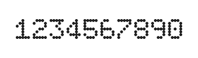 5×7数字点阵字体 ddN57AA0074