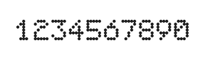 5×7数字点阵字体 ddN57AA0075