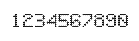 5×7数字点阵字体 ddN57AA0077