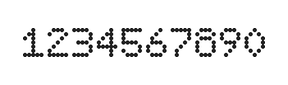 5×7数字点阵字体 ddN57AA0078