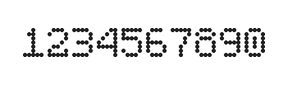 5×7数字点阵字体 ddN57AA0083
