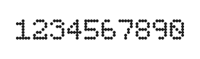 5×7数字点阵字体 ddN57AA0084