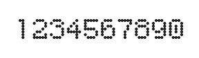 5×7数字点阵字体 ddN57AA0089