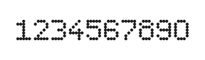 5×7数字点阵字体 ddN57AA0090