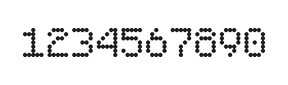 5×7数字点阵字体 ddN57AA0093