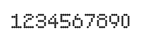 5×7数字点阵字体 ddN57AA0095