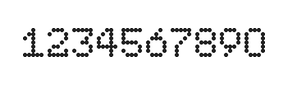 5×7数字点阵字体 ddN57AA0096