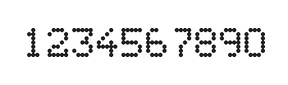 5×7数字点阵字体 ddN57AA0103
