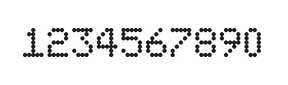 5×7数字点阵字体 ddN57AA0106