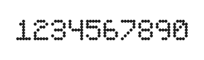 5×7数字点阵字体 ddN57AA0109