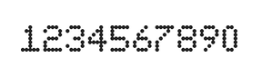 5×7数字点阵字体 ddN57AA0111