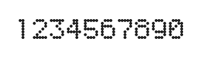 5×7数字点阵字体 ddN57AA0113