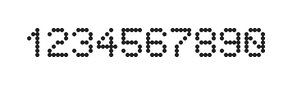 5×7数字点阵字体 ddN57AA0117