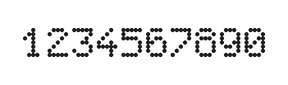 5×7数字点阵字体 ddN57AA0120