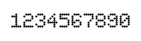 5×7数字点阵字体 ddN57AA0121