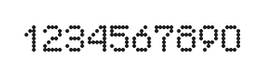 5×7数字点阵字体 ddN57AA0124