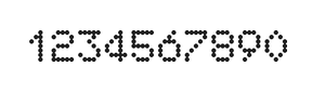 5×7数字点阵字体 ddN57AA0131