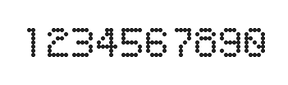5×7数字点阵字体 ddN57AA0132
