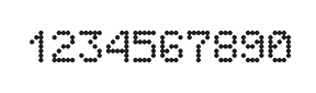 5×7数字点阵字体 ddN57AA0138