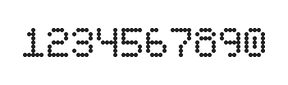 5×7数字点阵字体 ddN57AA0140