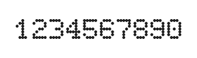 5×7数字点阵字体 ddN57AA0142