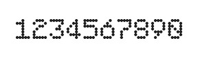 5×7数字点阵字体 ddN57AA0143