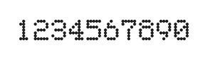 5×7数字点阵字体 ddN57AA0144
