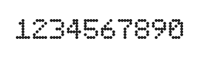5×7数字点阵字体 ddN57AA0145