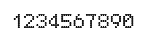 5×7数字点阵字体 ddN57AA0146