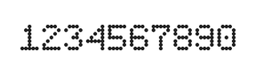 5×7数字点阵字体 ddN57AA0148