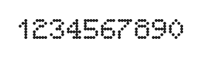 5×7数字点阵字体 ddN57AA0149