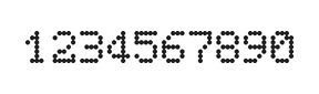 5×7数字点阵字体 ddN57AA0150