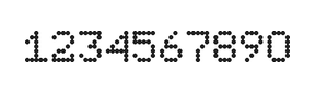 5×7数字点阵字体 ddN57AA0152