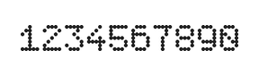 5×7数字点阵字体 ddN57AA0155