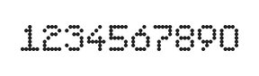 5×7数字点阵字体 ddN57AA0158