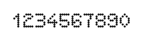 5×7数字点阵字体 ddN57AA0159