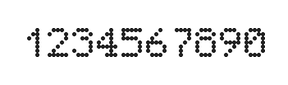 5×7数字点阵字体 ddN57AA0163