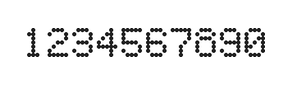5×7数字点阵字体 ddN57AA0165