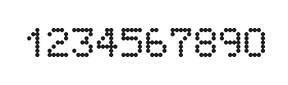 5×7数字点阵字体 ddN57AA0169
