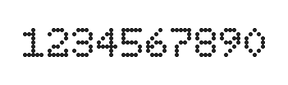 5×7数字点阵字体 ddN57AA0171