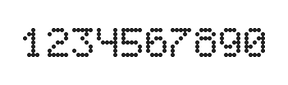 5×7数字点阵字体 ddN57AA0173