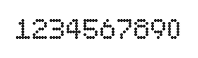 5×7数字点阵字体 ddN57AA0174