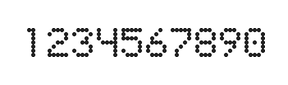 5×7数字点阵字体 ddN57AA0178